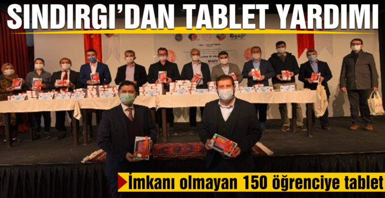 Sındırgı’da imkanı olmayan 150 öğrenciye tablet