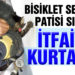 Bisiklet sepetine patisi sıkışan kediyi itfaiye kurtardı