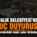Ayvalık Belediyesi’nden çevre felaketine suç duyurusu