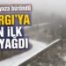 Sındırgı’ya yeni yılın ilk karı yağdı
