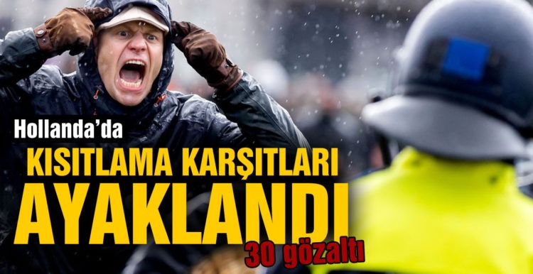 Hollanda’da Covid-19 önlemleri protestosu