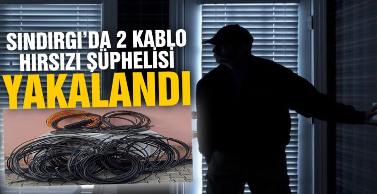 Sındırgı’da 2 kablo hırsızı şüphelisi yakalandı