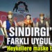 Korona virüse dikkat çekmek için heykellere maske taktılar
