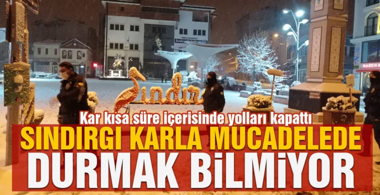 Sındırgı Belediyesi Karla Mücadelede Durmak Bilmiyor