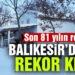 Balıkesir’de kar yüksekliği 41 santim ile son 83 yılın rekorunu kırdı