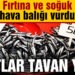 Fırtına ve soğuk hava balığı vurdu