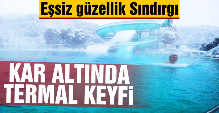 Kar altında termal keyfi