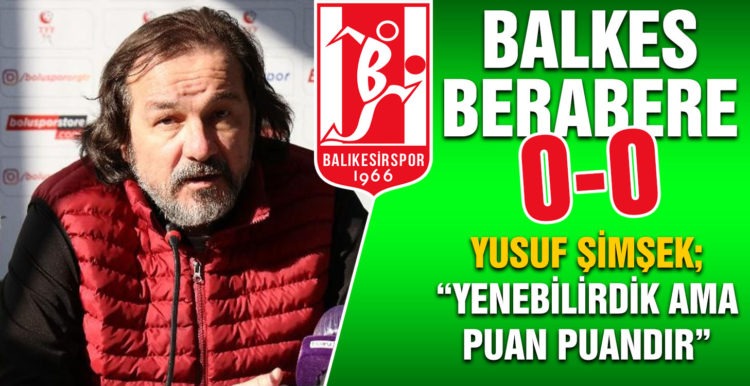 Boluspor – Balıkesirspor karşılaşması 0-0’lık beraberlikle sonuçlandı