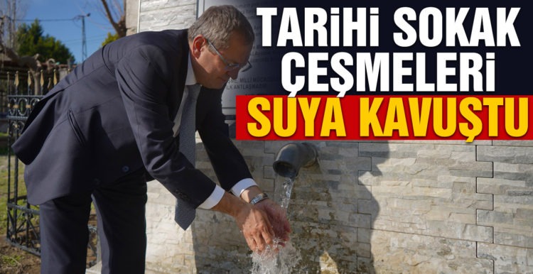 Ayvalık’ta tarihi sokak çeşmeleri suya kavuştu