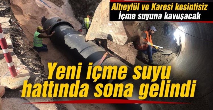 Yeni içme suyu hattında sona gelindi