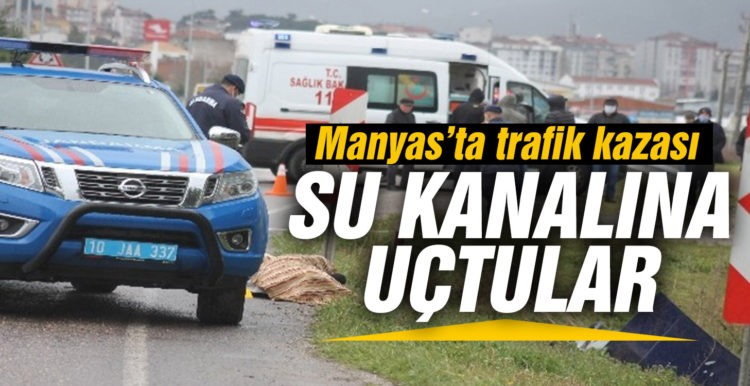 Su kanalına uçtular: 2 ölü