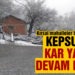 Kepsut’ta kırsal mahallelere kar yağışı devam ediyor