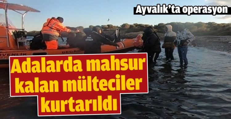 Adalarda mahsur kalan mülteciler kurtarıldı