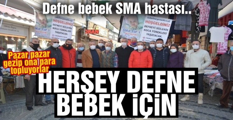 SMA hastası Defne bebek için pazar pazar tezgah açıp yaptıklarını satıyorlar