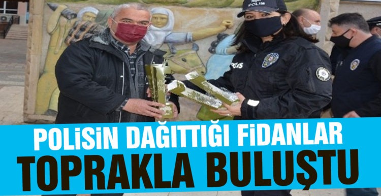 Havran’da polisin dağıttığı fidanlar toprakla buluştu