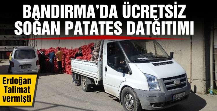 Bandırma’da ücretsiz patates ve soğan dağıtımı
