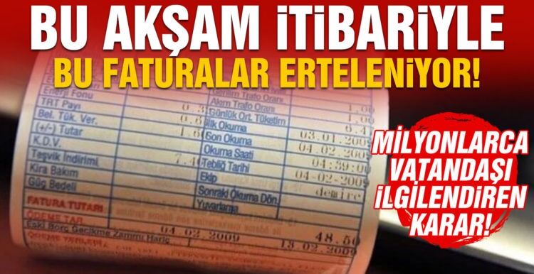 Kesinti olmayacak, son ödeme tarihi değişecek!