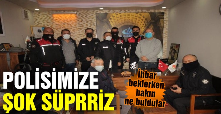 Kavga ihbarından kutlama pastası çıktı
