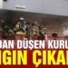 Edremit’te bacadan düşen kurumlar yangın çıkardı