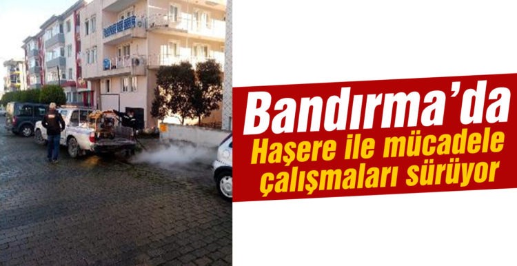Bandırma’da haşere ile mücadele çalışmaları sürüyor