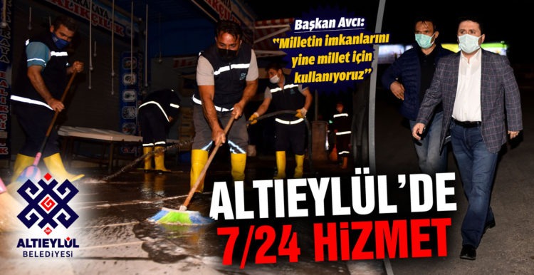Altıeylül Belediyesi tam kapanmada 7/24 görevde