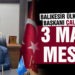 Balıkesir Ülkü Ocakları Başkanı Çalışkan’dan 3 Mayıs mesajı