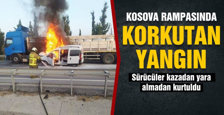 Mustafa Kemal Paşa Kosova rampasında korkutan kaza