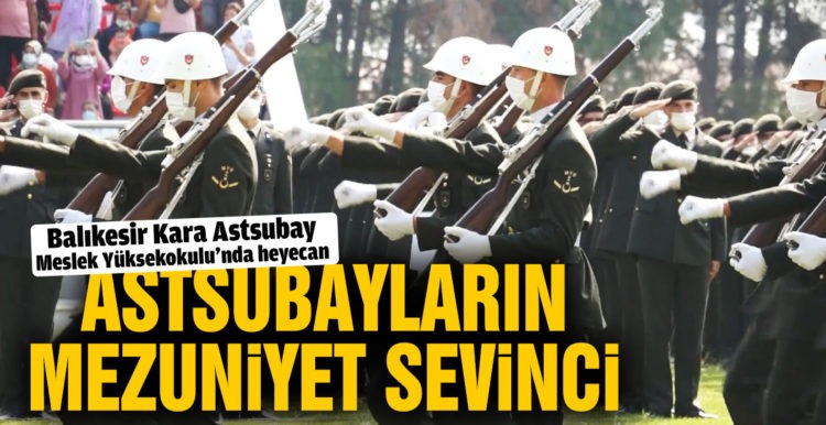 Astsubayların mezuniyet sevinci