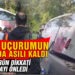 Otobüs uçurumun kenarında asılı kaldı! Şoförün dikkati faciayı önledi