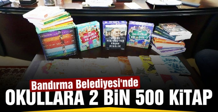 Bandırma Belediyesi’nde okullara 2 bin 500 kitap