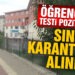Öğrencinin testi pozitif çıkınca tüm sınıf karantinaya alındı