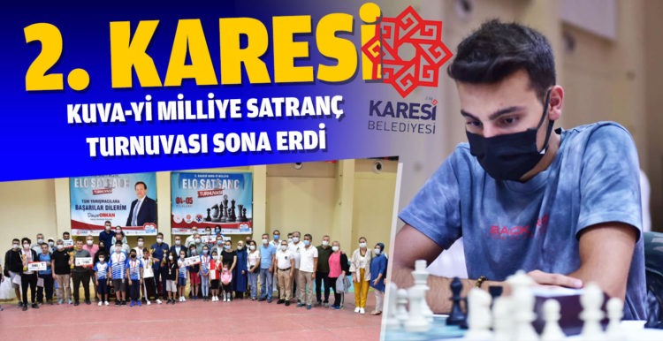 2. KARESİ KUVA-Yİ MİLLİYE SATRANÇ TURNUVASI SONA ERDİ