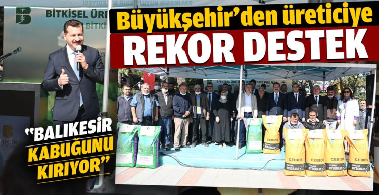 Büyükşehir den üreticiye rekor destek