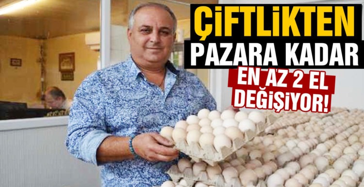 Yumurta çiftlikten pazara kadar en az iki el değiştiriyor