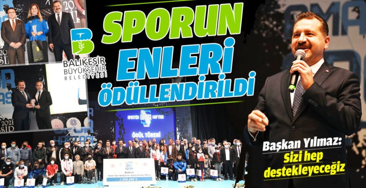 Başarılı sporcular ile Sporun Enleri ödüllendirildi