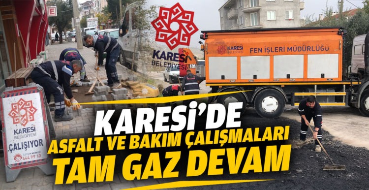 Karesi ekipleri bakım çalışmalarına devam ediyor