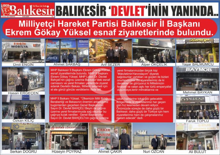 BALIKESİR ‘DEVLETİ’NİN YANINDA..