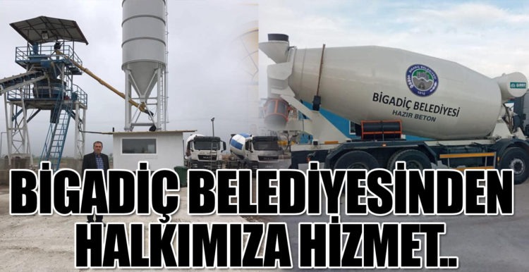 BİGADİÇ BELEDİYESİNDE 1 M³ BETON 240 TL