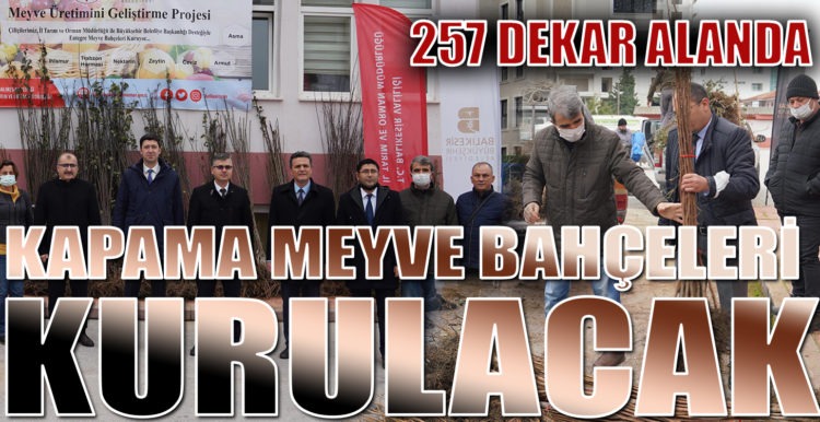 257 DEKAR ALANDA KAPAMA MEYVE BAHÇELERİ KURULACAK !!