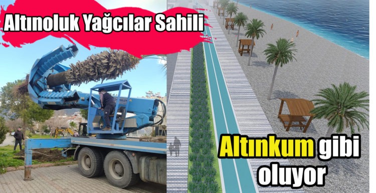 Altınoluk Yağcılar Sahili,sil baştan yenileniyor