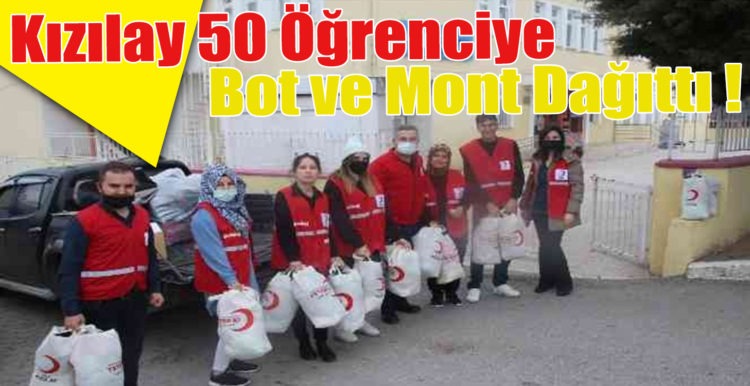 Kızılay’dan 50 Öğrenciye Bot ve Mont