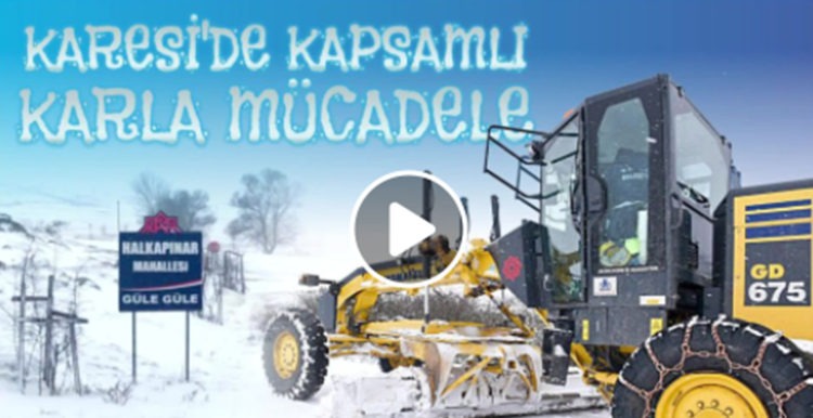 Karesi Belediyesin’de Kapsamlı Karla Mücadeleye Devam…