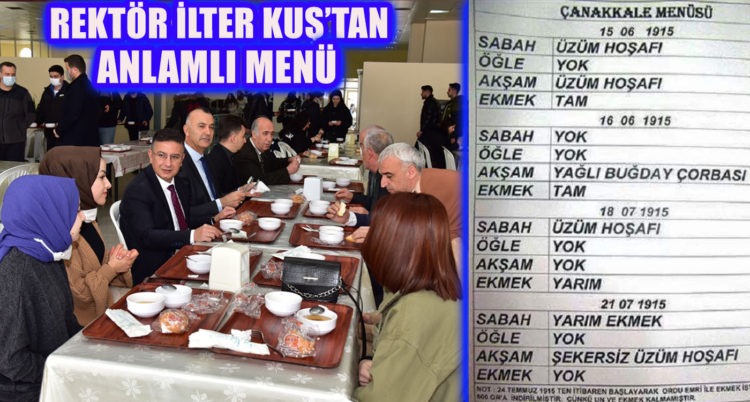 Balıkesir Üniversitesinde 18 Mart’a Özel Anlamlı Menü