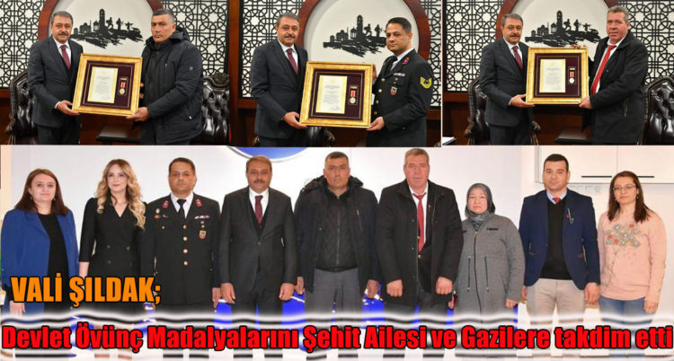 Devlet Övünç Madalyalarını Şehit Ailesi ve Gazilere takdim etti