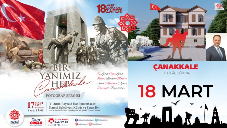 KARESİ BELEDİYESİNDEN ANLAMLI FOTOĞRAF SERGİSİ:”BİR YANIMIZ HEP ÇANAKKALE”