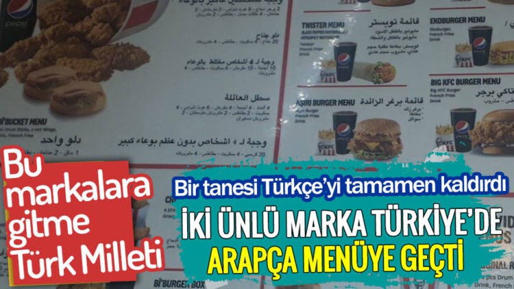 İki ünlü marka Türkiye’de Arapça menüye geçti