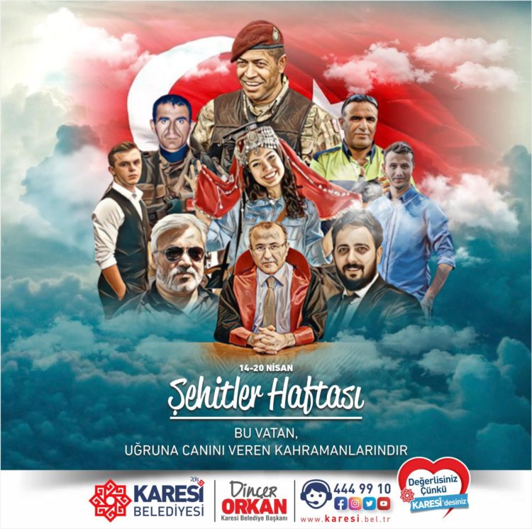 KARESİ BELEDİYESİ VE DİNÇER ORKAN ŞEHİTLERİMİZİ UNUTMADI