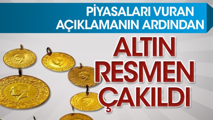 Piyasaları vuran açıklamanın ardından altın resmen çakıldı