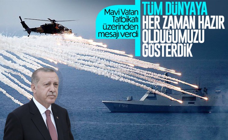 Mavi Vatan-2022 Tatbikatı’na Canlı Bağlantı Yaptı