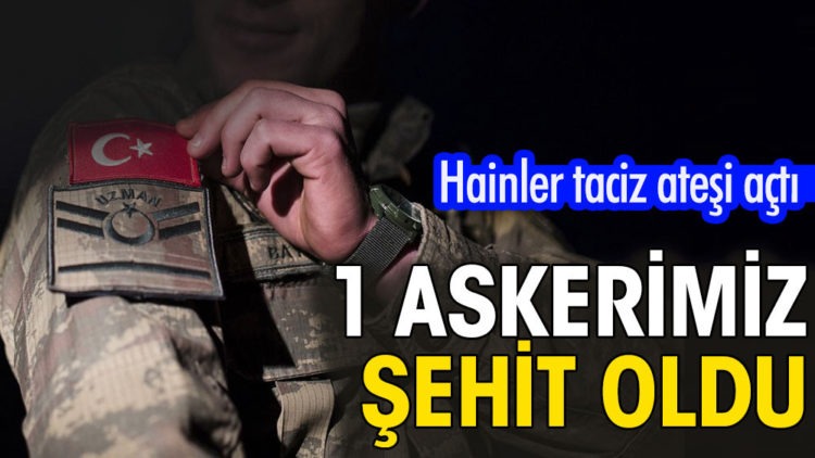 1 askerimiz şehit oldu